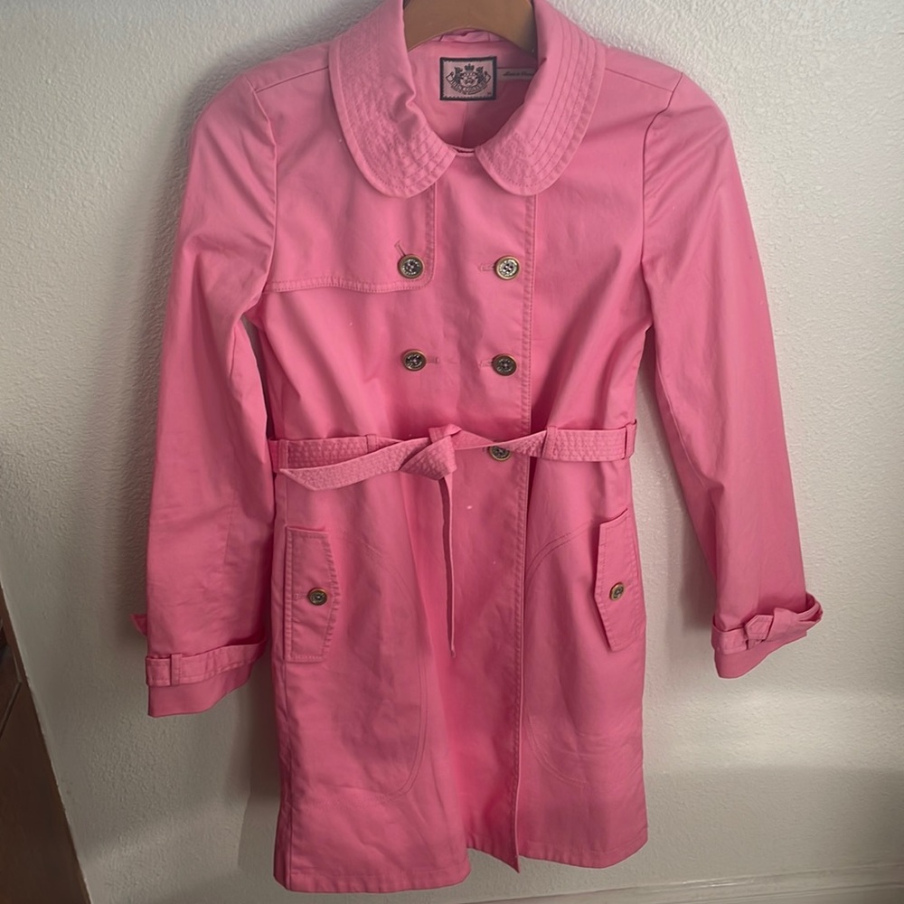 Juicy Couture pink lined rain coat - wore it once